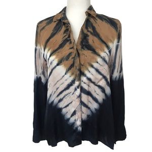 Young Fabulous & Broke Susan Tie Dye Long-Sleeve Shirt Blouse